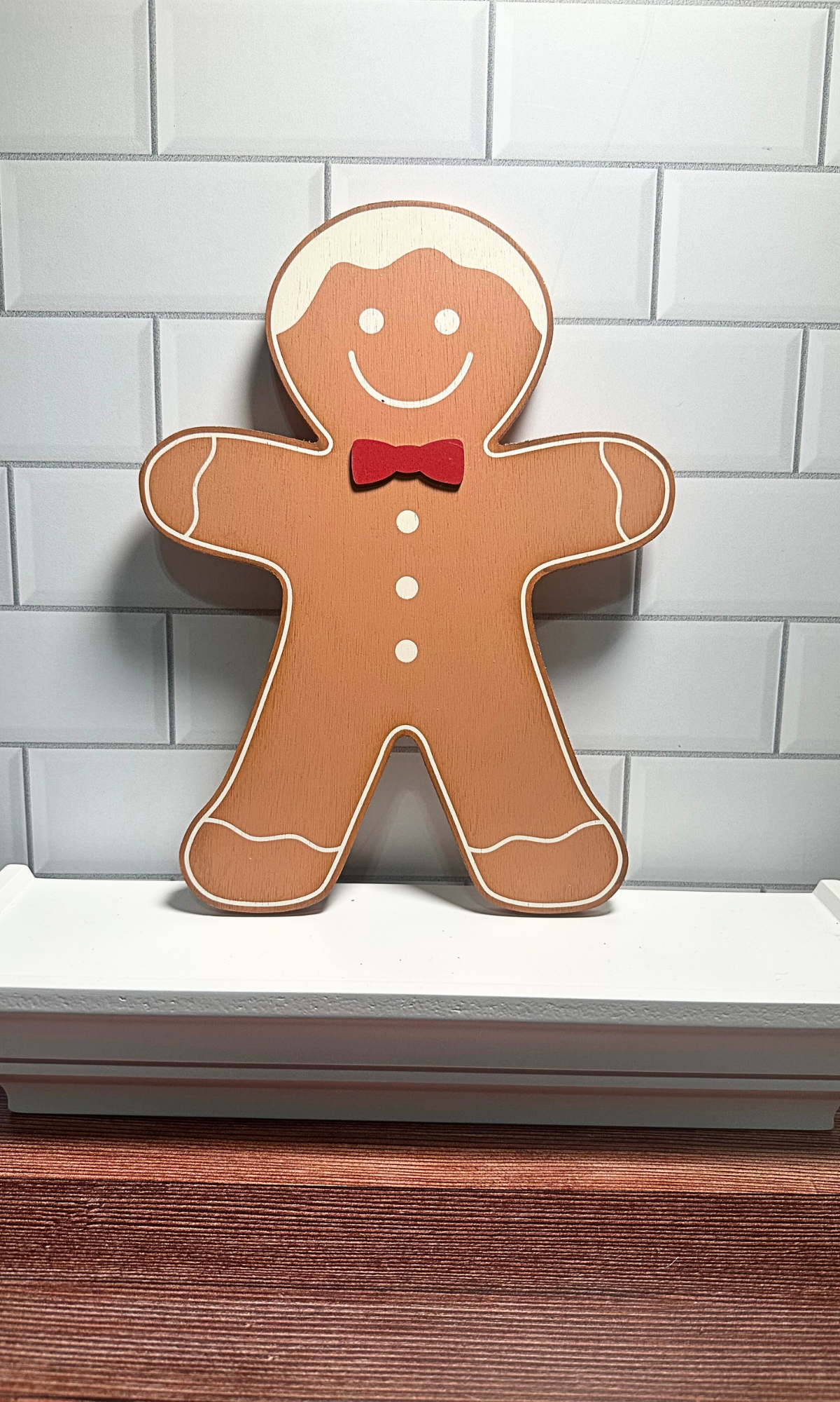 Gingerbread Boy Planter Stake Topper