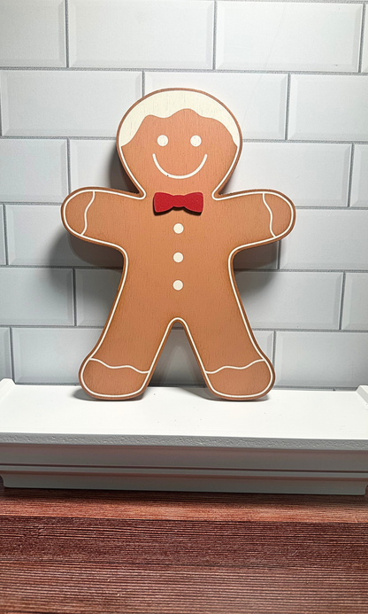 Gingerbread Boy Planter Stake Topper