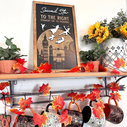 Second Star Park-Inspired Framed Sign