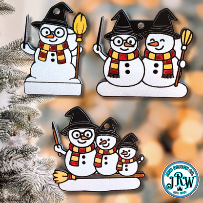 Wizard Snow Families Christmas Ornaments