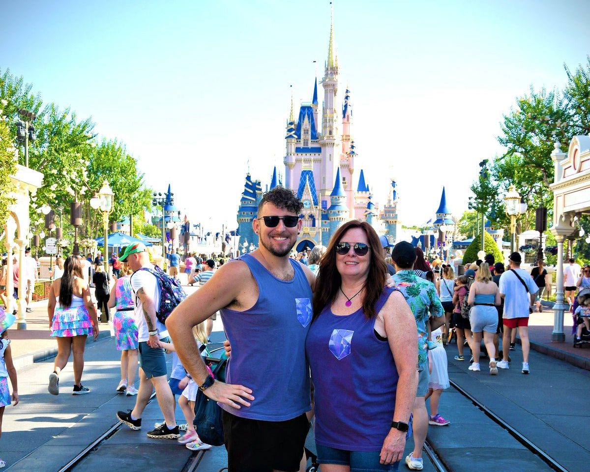 Justin and his mom Brenda at Magic Kingdom