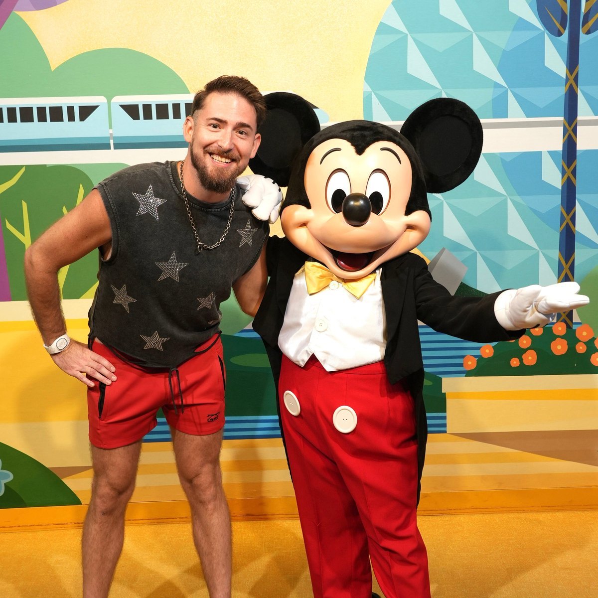 Justin with Mickey (square)