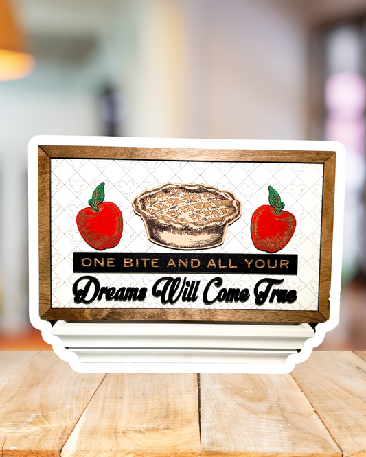 One Bite Park-Inspired Framed Sign | Wooden Wall Art & Handmade Home Decor | 10.9in x 18.5in
