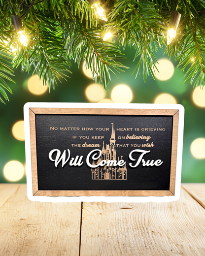 Will Come True Park-Inspired Framed Sign