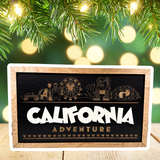 California Adventure Skyline | DCA Attractions Framed Sign - Handmade by JRW Design Co.