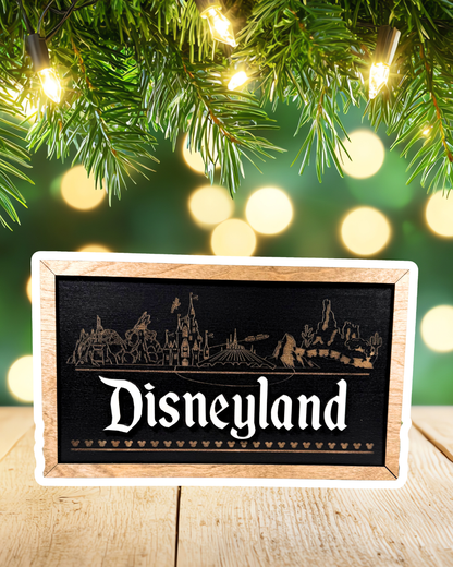 NEW Land Skyline Park-Inspired Framed Sign