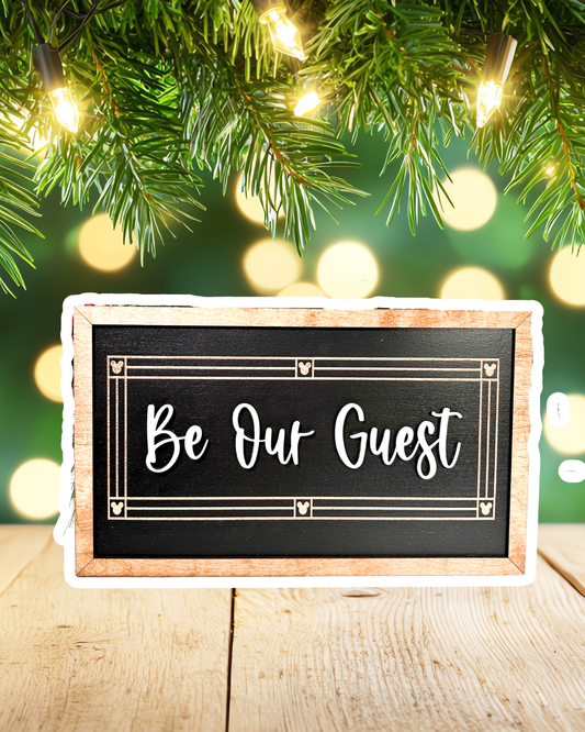 Be Our Guest Park-Inspired Framed Sign