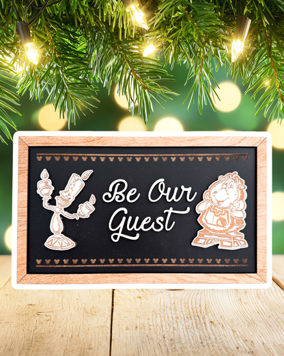 NEW Be Our Guest Park-Inspired Framed Sign