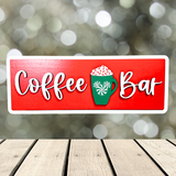 Red Christmas Coffee Bar Sign