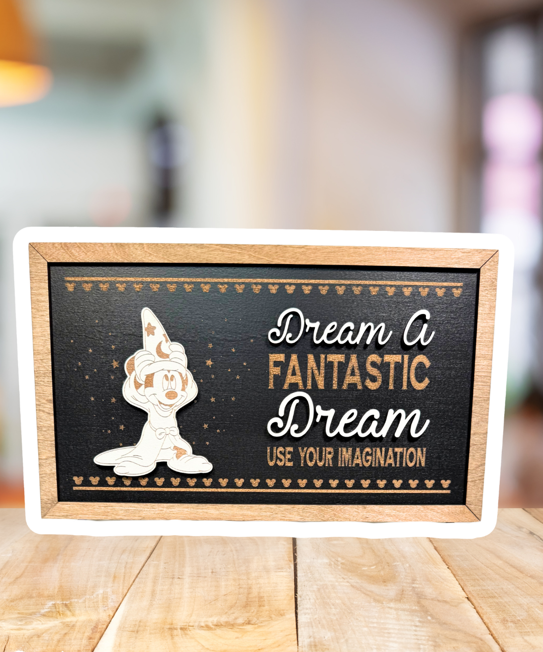 Dream A Fantastic Dream | Sorcerer Apprentice Framed Sign - Handmade by JRW Design Co.