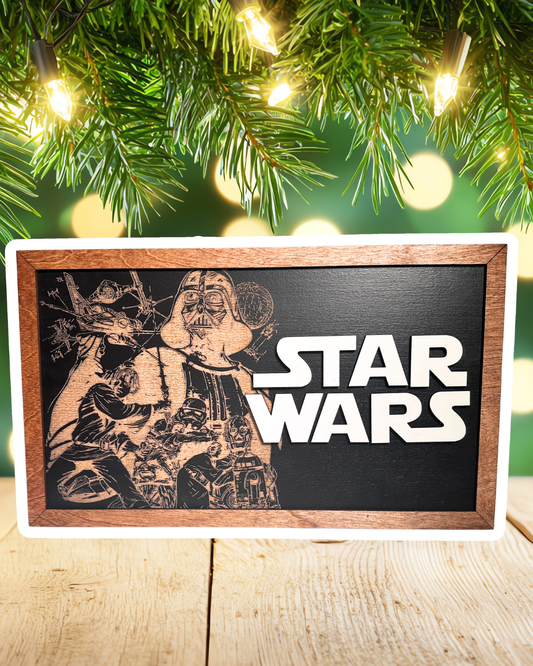 Far Far Away Galatic Park-Inspired Framed Sign