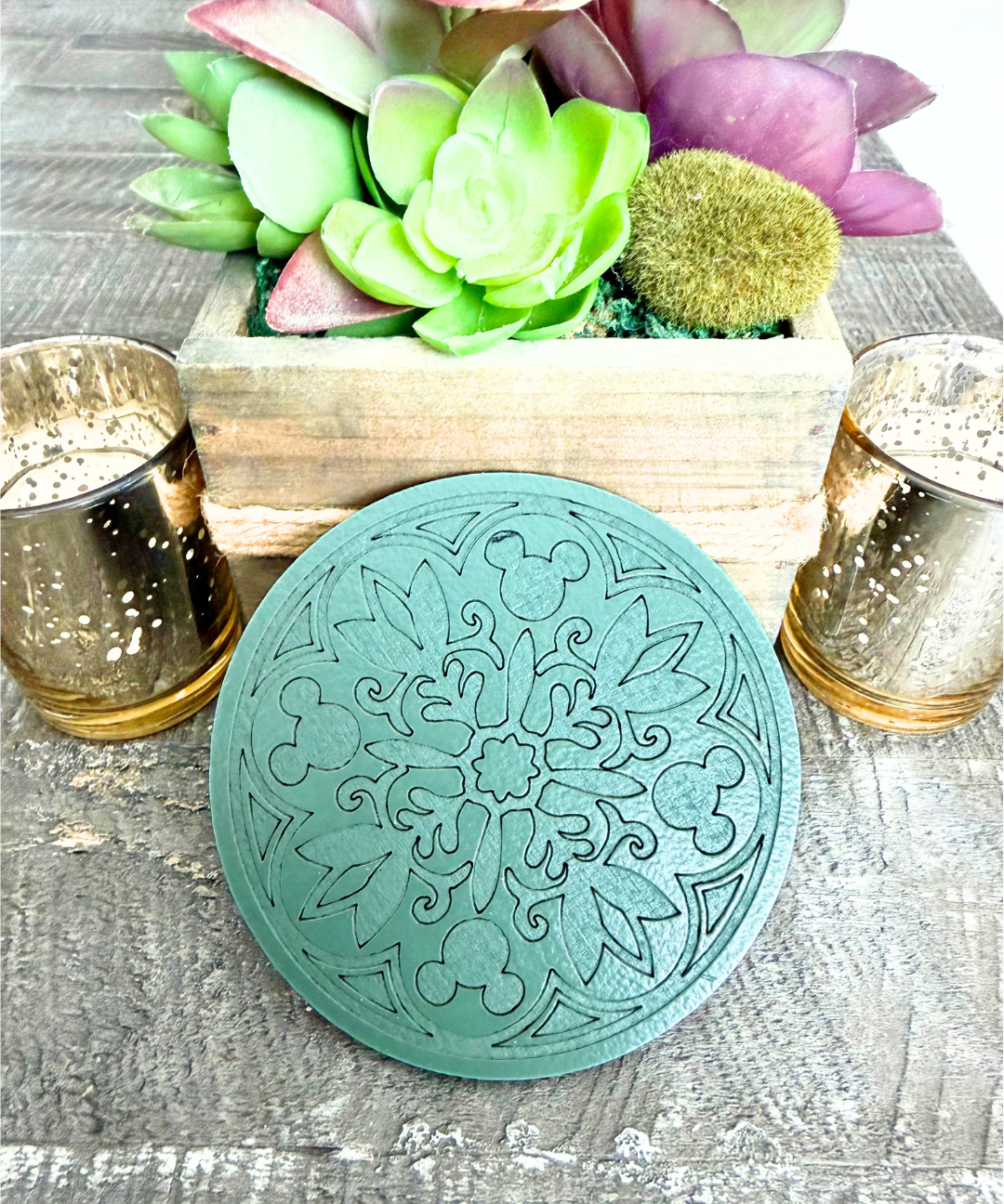 Green Homestead Coasters