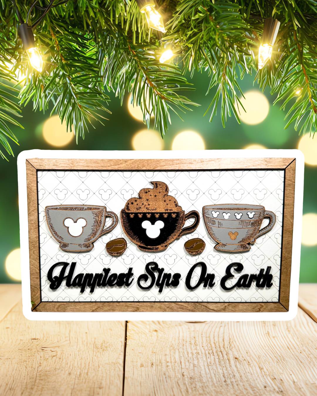 Happiest Sips Park-Inspired Framed Sign