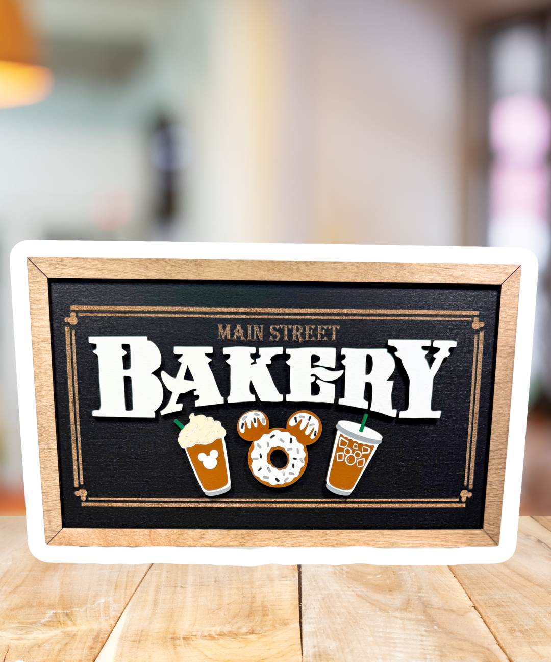 Main Street Bakery | Iced Coffee Framed Sign - Handmade by JRW Design Co.