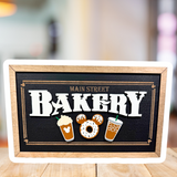 Main Street Bakery | Iced Coffee Framed Sign - Handmade by JRW Design Co.