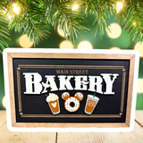 Main Street Bakery | Iced Coffee Framed Sign - Handmade by JRW Design Co.