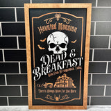 Dead And Breakfast Framed Halloween Sign
