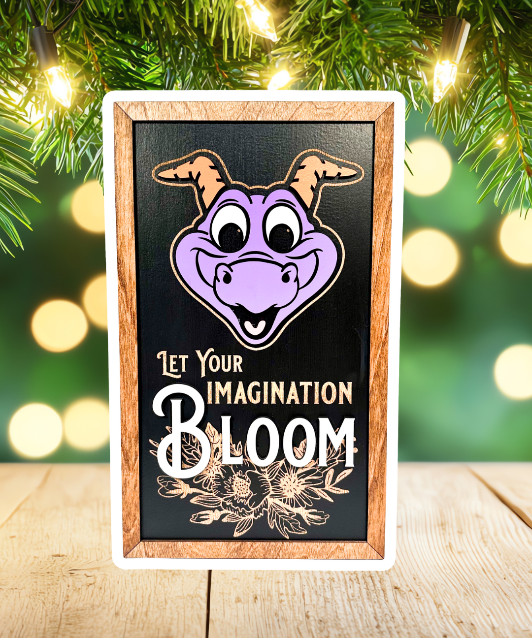 Let Your Imagination Bloom | Purple Dragon Park-Inspired Framed Sign - Handmade by JRW Design Co.