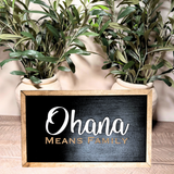 Ohana Means Family | Park-Inspired Framed Sign