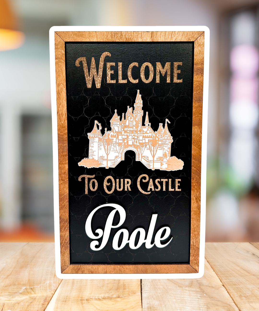 Welcome To Our Castle | Sleeping Beauty Castle Custom Framed Sign - Handmade by JRW Design Co.