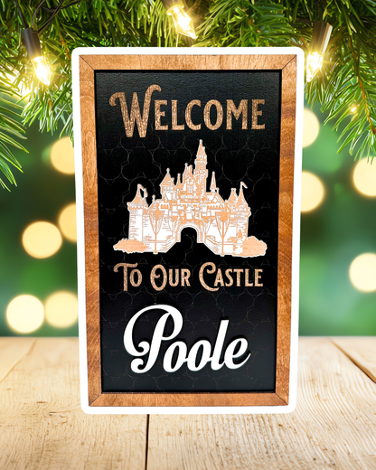 Welcome to our Castle Custom Land Park-Inspired Framed Sign
