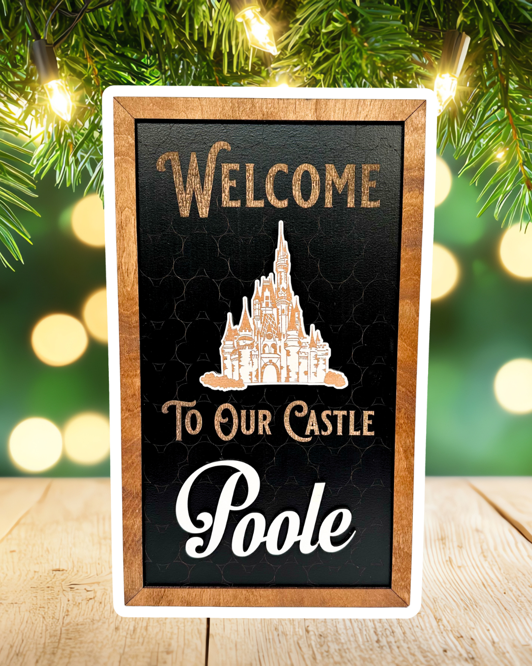 Welcome To Our Castle | Cinderella Castle Custom Framed Sign - Handmade by JRW Design Co.