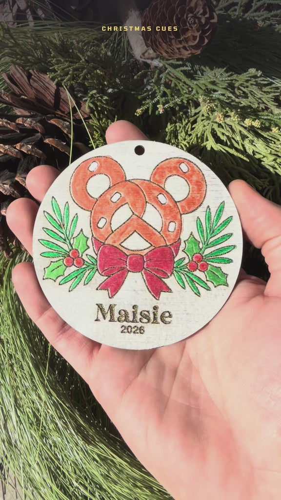 Park Pretzel hand-painted ornament — product video with music