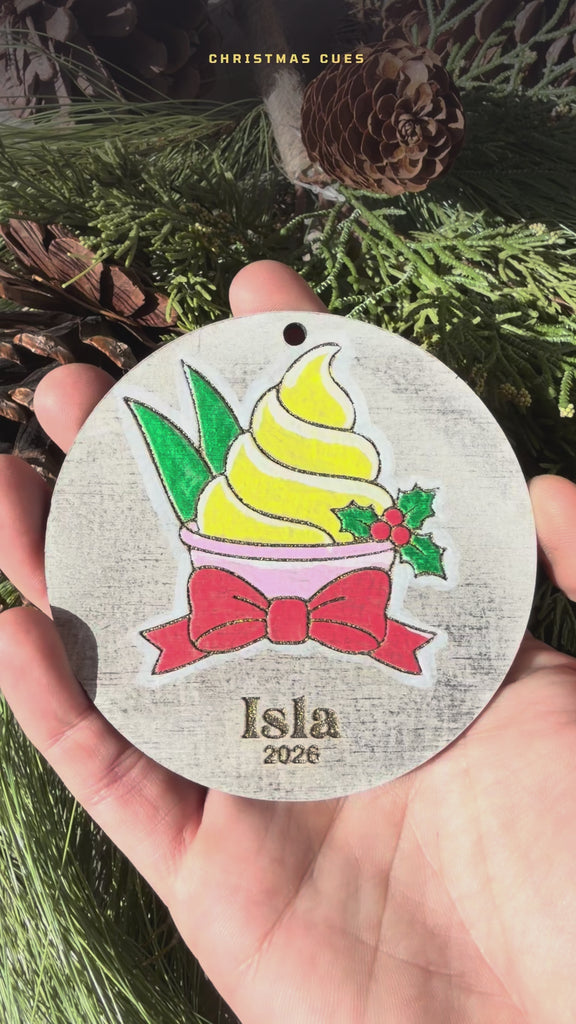 Pineapple Swirl hand-painted ornament — product video with music