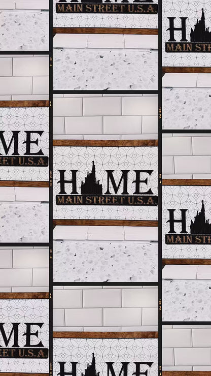 HOME | Main Street U.S.A. Park-Inspired Framed Sign
