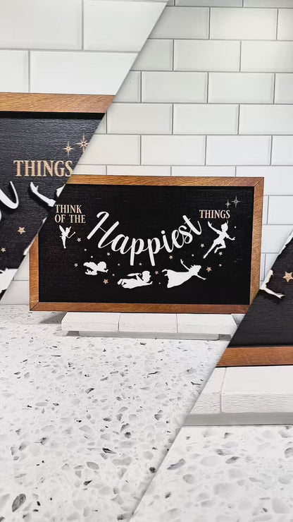 Think of the Happiest Park-Inspired Framed Sign