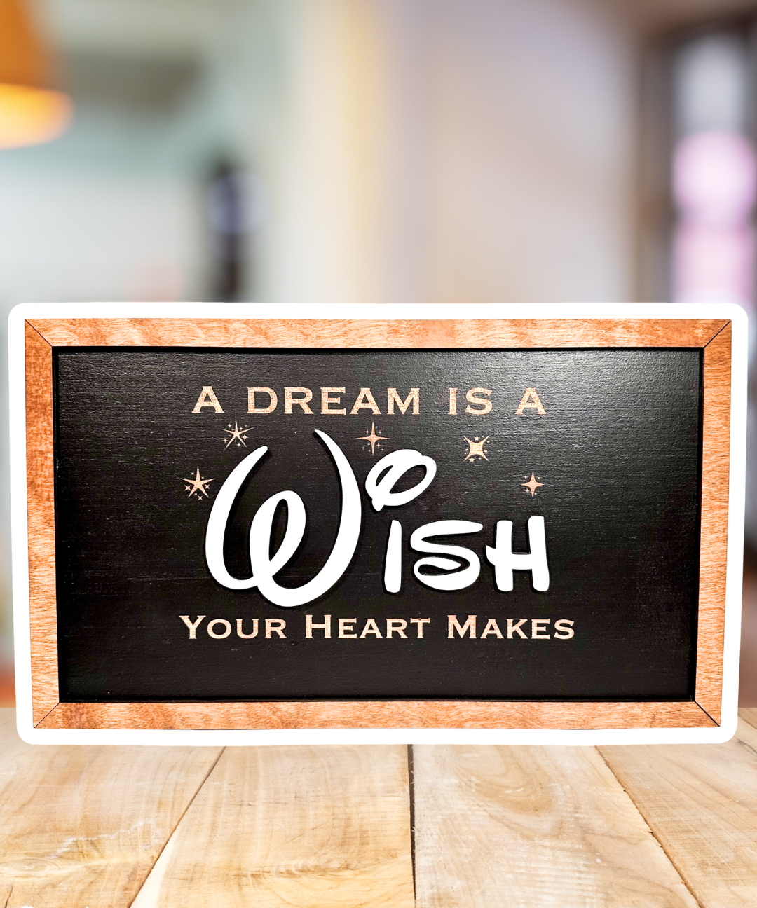 A Dream Is A Wish Your Heart Makes | Park-Inspired Framed Sign - Handmade by JRW Design Co.
