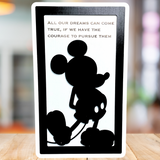 All Our Dreams Can Come True | Mouse Silhouette Framed Sign - Handmade by JRW Design Co.