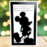 All Our Dreams Can Come True | Mouse Silhouette Framed Sign - Handmade by JRW Design Co.