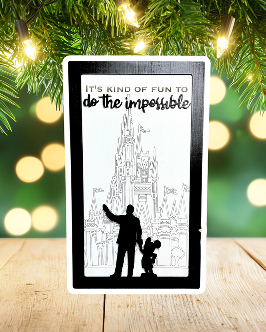 Do The Impossible Park-Inspired Framed Sign