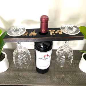 Wine Hopper - Wine Bottle & Glass Holder
