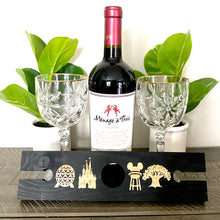 Load image into Gallery viewer, Wine Hopper - Wine Bottle &amp; Glass Holder
