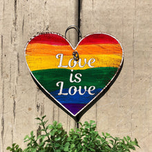 Load image into Gallery viewer, Love Is Love Heart | Gay Pride| Pride | Heart Ornament | Christmas Ornament
