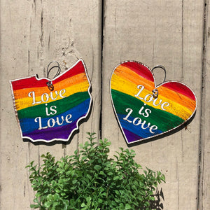 Love Is Love Heart | Gay Pride| Pride | Heart Ornament | Christmas Ornament
