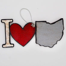 Load image into Gallery viewer, I Love Ohio Christmas Ornament
