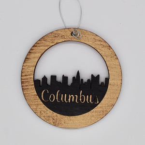 Columbus, Ohio Circle Skyline Ornament