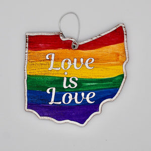 Love Is Love | Gay Pride| Columbus Gay Pride | Ohio Ornament | Christmas Ornament
