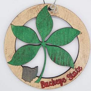 Buckeye State Circle Ornament