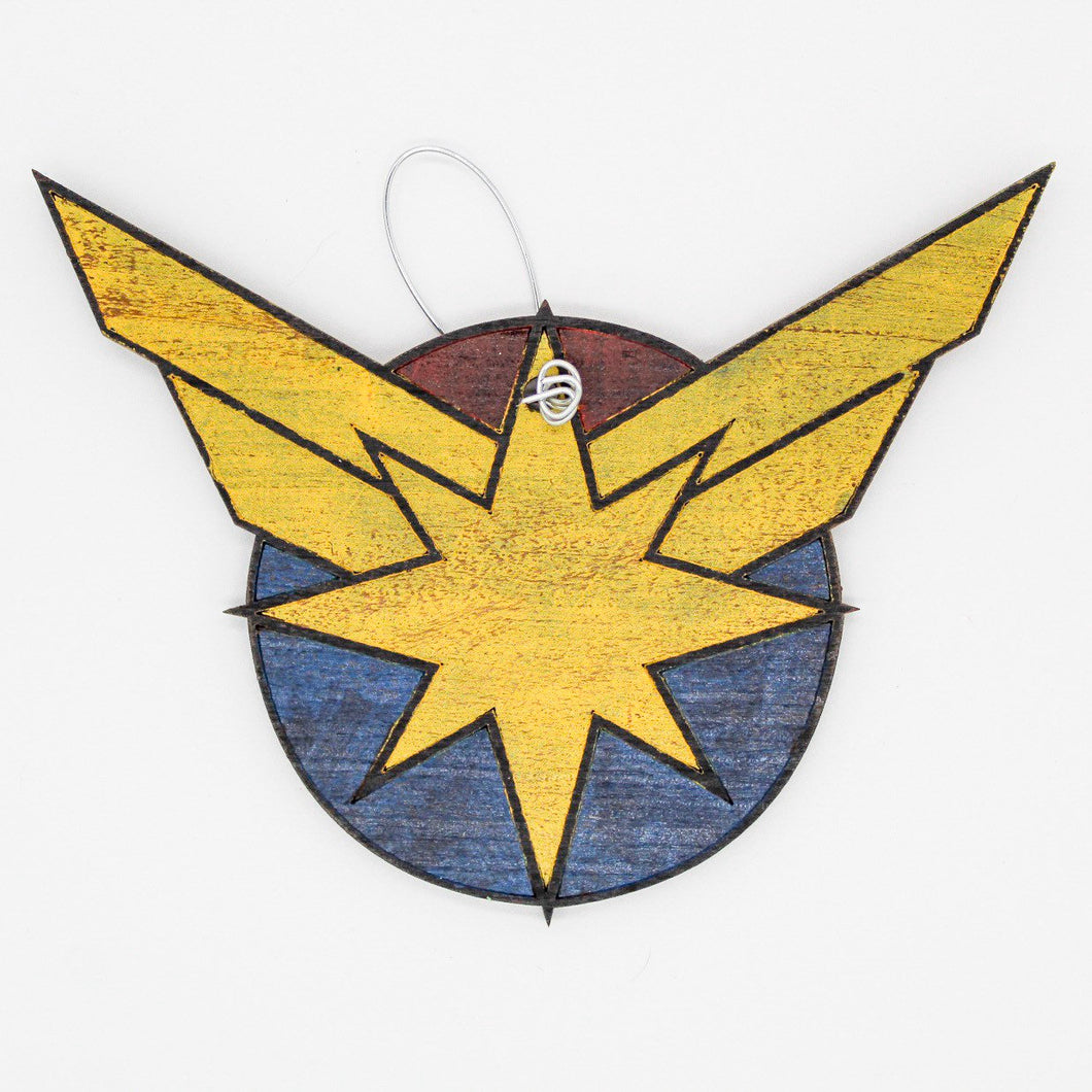 Captain Marvel Christmas Ornament | Christmas Tree Ornament | Superhero Ornament