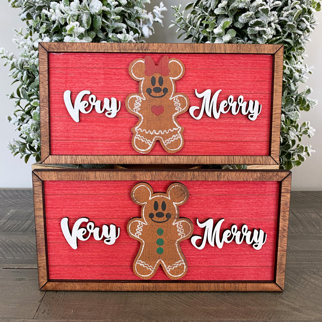 Very Merry Christmas Gingerbread Sign