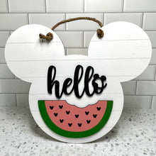 Load image into Gallery viewer, Watermelon Sugar Hello Mouse Wall Sign
