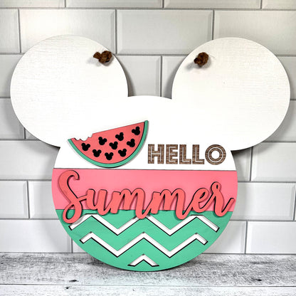 Hello Watermelon Wall Sign