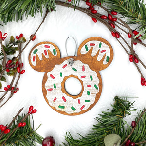 Mouse Donut Christmas Ornament
