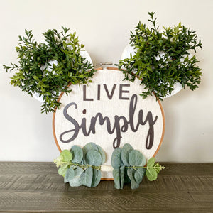 Live Simply Wall Sign