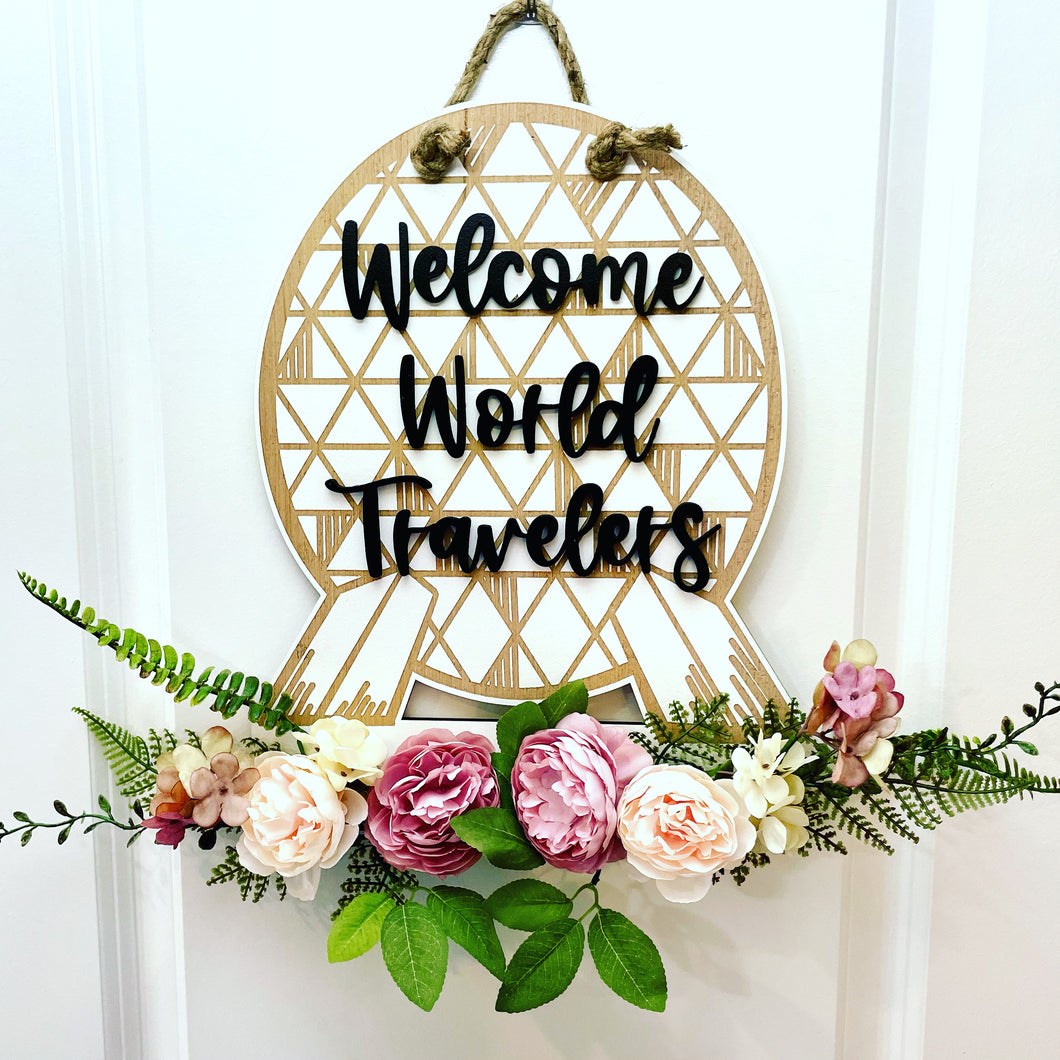 Welcome World Travelers Wall Hanger