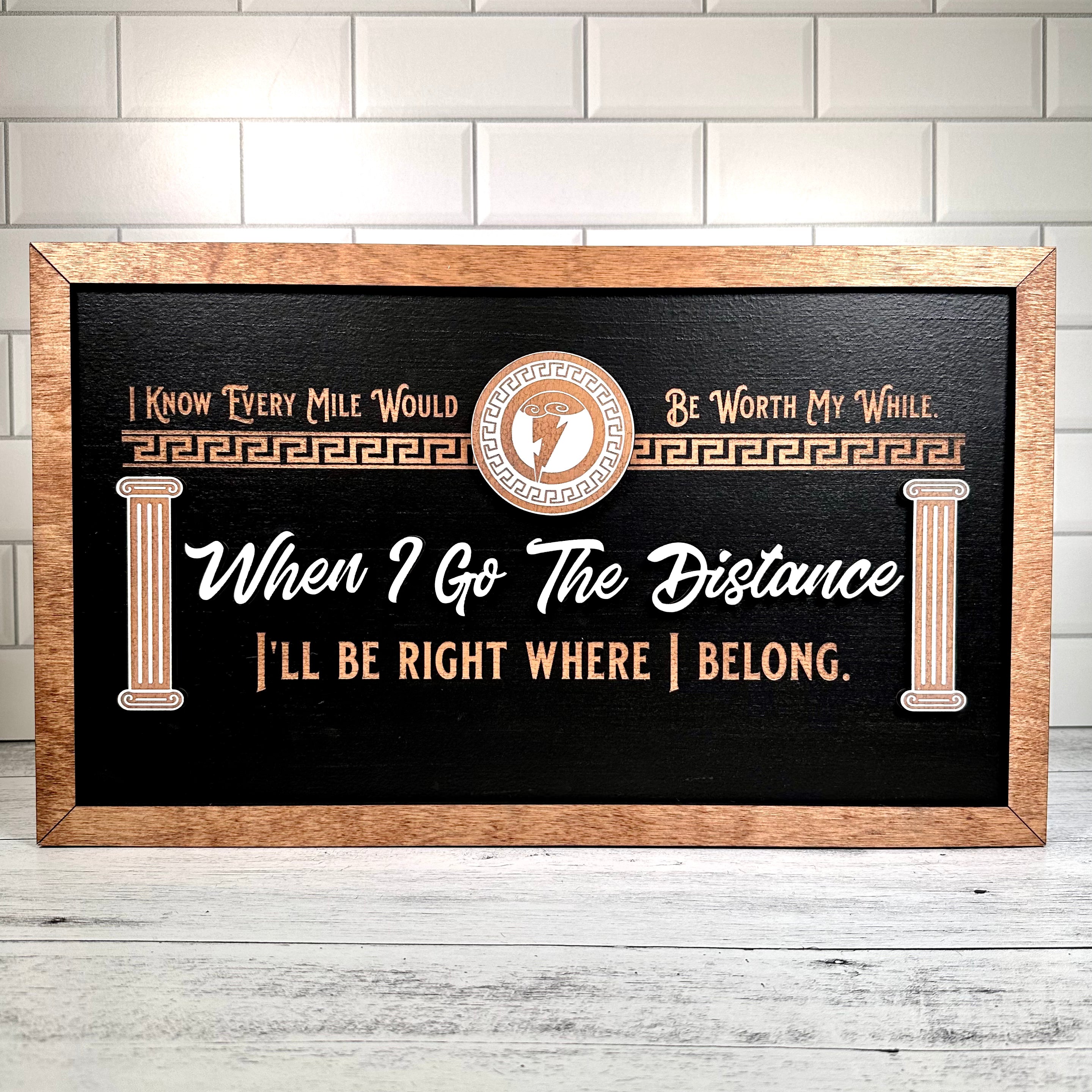 Go The Distance | Park-Inspired Framed Sign - Handmade by JRW Design Co.